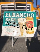 60s Vintage CALO Pets Food & El Rancho Beer Advertising Store Display Double Side Sign (B688)