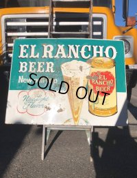 60s Vintage CALO Pets Food & El Rancho Beer Advertising Store Display Double Side Sign (B688)