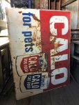 画像22: 60s Vintage CALO Pets Food & El Rancho Beer Advertising Store Display Double Side Sign (B688)