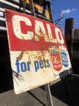 画像3: 60s Vintage CALO Pets Food & El Rancho Beer Advertising Store Display Double Side Sign (B688)