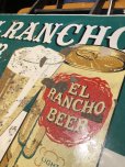 画像21: 60s Vintage CALO Pets Food & El Rancho Beer Advertising Store Display Double Side Sign (B688)