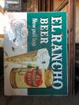 画像24: 60s Vintage CALO Pets Food & El Rancho Beer Advertising Store Display Double Side Sign (B688)