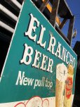 画像17: 60s Vintage CALO Pets Food & El Rancho Beer Advertising Store Display Double Side Sign (B688)