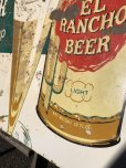 画像18: 60s Vintage CALO Pets Food & El Rancho Beer Advertising Store Display Double Side Sign (B688)