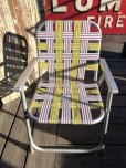 画像1: 60s Vintage Folding Lawn Chair Y x W,R (B695) (1)