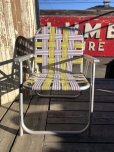 画像2: 60s Vintage Folding Lawn Chair Y x W,R (B695) (2)