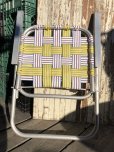 画像12: 60s Vintage Folding Lawn Chair Y x W,R (B695)