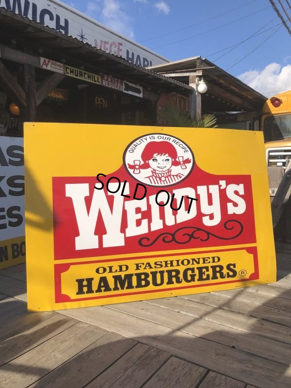 画像1: 【店舗引き取り限定】Vintage Wendy's Advertising Store Display Sign Huge！ (B650)