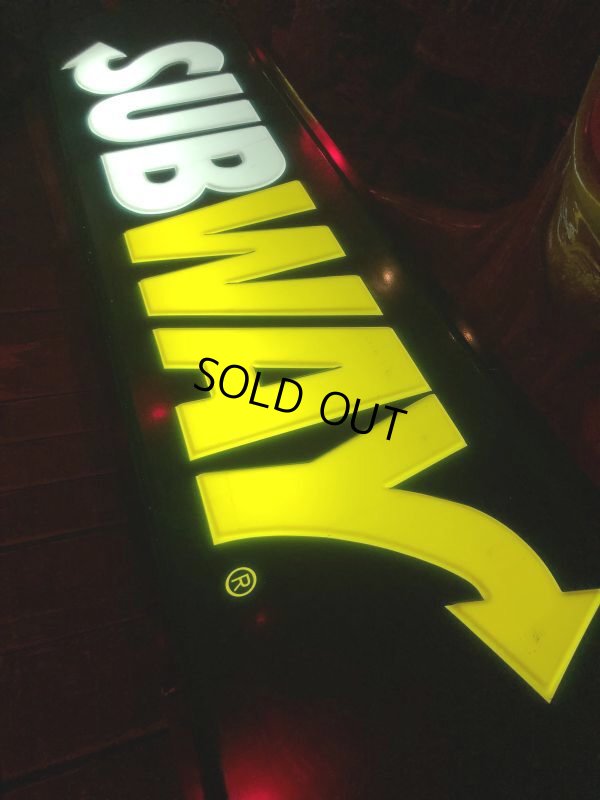 画像9: 【店舗引き取り限定】Vintage SUBWAY Restaurant Advertising Store Display Light Sign Huge !  245cm (B651)