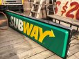 画像18: 【店舗引き取り限定】Vintage SUBWAY Restaurant Advertising Store Display Light Sign Huge !  245cm (B651)