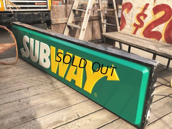 画像18: 【店舗引き取り限定】Vintage SUBWAY Restaurant Advertising Store Display Light Sign Huge !  245cm (B651)