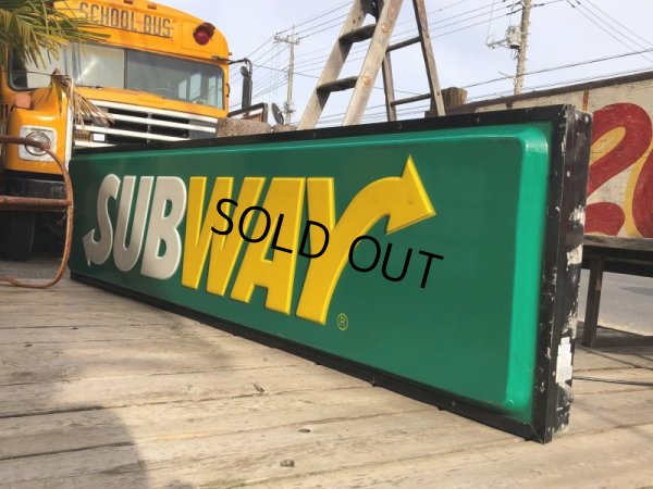 画像26: 【店舗引き取り限定】Vintage SUBWAY Restaurant Advertising Store Display Light Sign Huge !  245cm (B651)