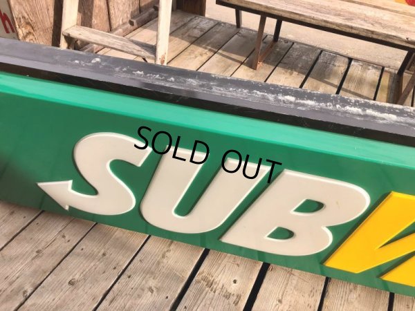 画像16: 【店舗引き取り限定】Vintage SUBWAY Restaurant Advertising Store Display Light Sign Huge !  245cm (B651)