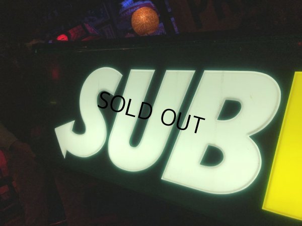 画像6: 【店舗引き取り限定】Vintage SUBWAY Restaurant Advertising Store Display Light Sign Huge !  245cm (B651)