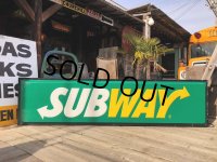 【店舗引き取り限定】Vintage SUBWAY Restaurant Advertising Store Display Light Sign Huge !  245cm (B651)
