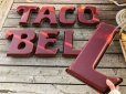 画像1: Vintage Advertising TACO BELL Store Display Letters Light Sign Hard to Find ! (B652) (1)