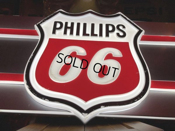 画像27: 【店舗引き取り限定】 Vintage Advertising Phillips 66 Gas Station Lighted Display Sign Huge ! (B653)