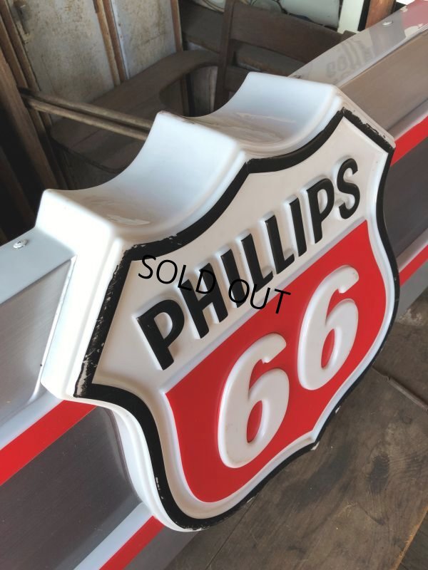 画像3: 【店舗引き取り限定】 Vintage Advertising Phillips 66 Gas Station Lighted Display Sign Huge ! (B653)