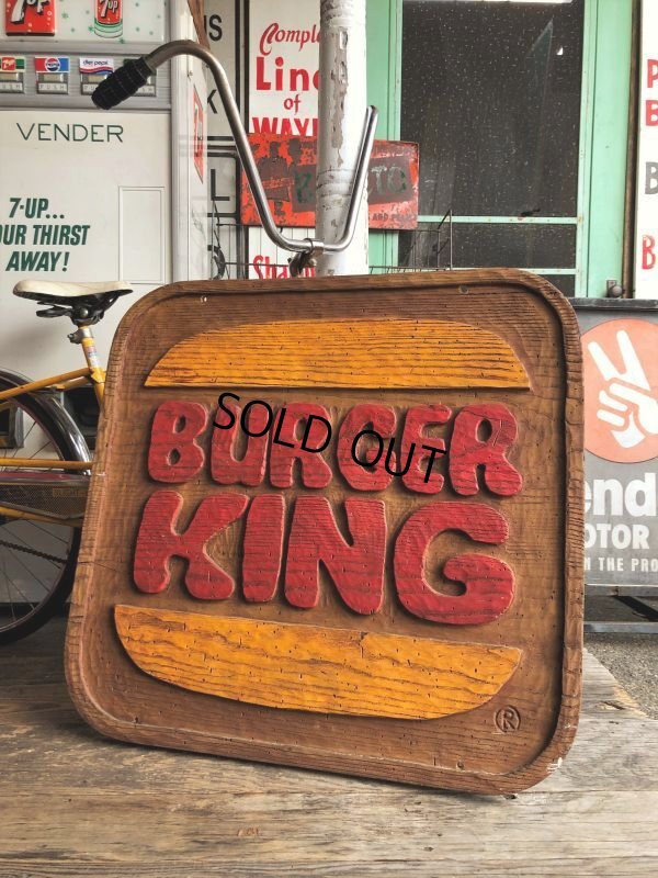画像9: 70s Vintage Burger King Old Logo Restauraunt Store Display Sign (T616)