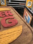 画像12: 70s Vintage Burger King Old Logo Restauraunt Store Display Sign (T616)