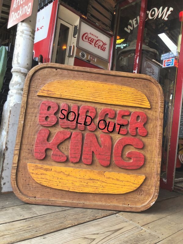画像13: 70s Vintage Burger King Old Logo Restauraunt Store Display Sign (T616)