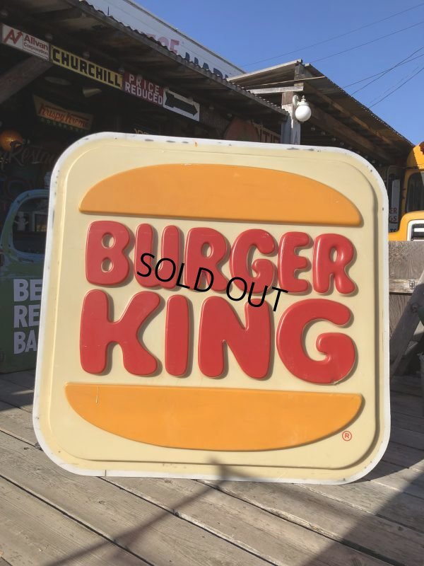 画像1:  Vintage Burger King Restaurant Advertising Outdoor Store Sign Old Logo ! (B723)