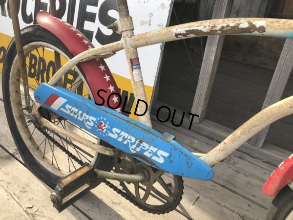 画像3:  【店舗引き取り限定】1970s Vintage Huffy Stars & Stripes Boys Banana Seat Bike (B725)