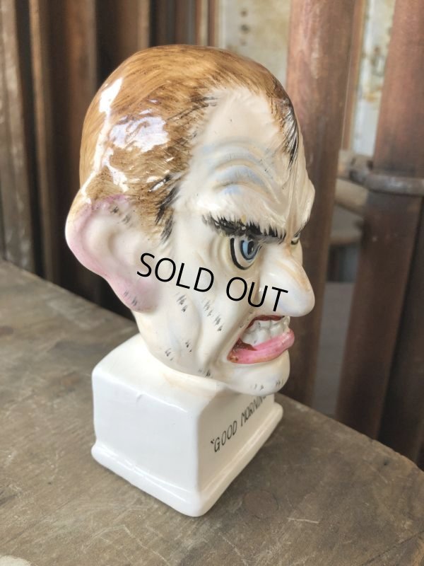 画像2: Vintage Angry Man Good morning Ceramic Statue Made in Japan (B741)