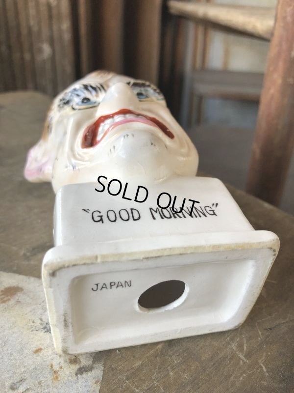 画像6: Vintage Angry Man Good morning Ceramic Statue Made in Japan (B741)