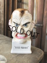 Vintage Angry Man Good morning Ceramic Statue Made in Japan (B741)