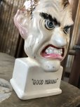 画像8: Vintage Angry Man Good morning Ceramic Statue Made in Japan (B741)