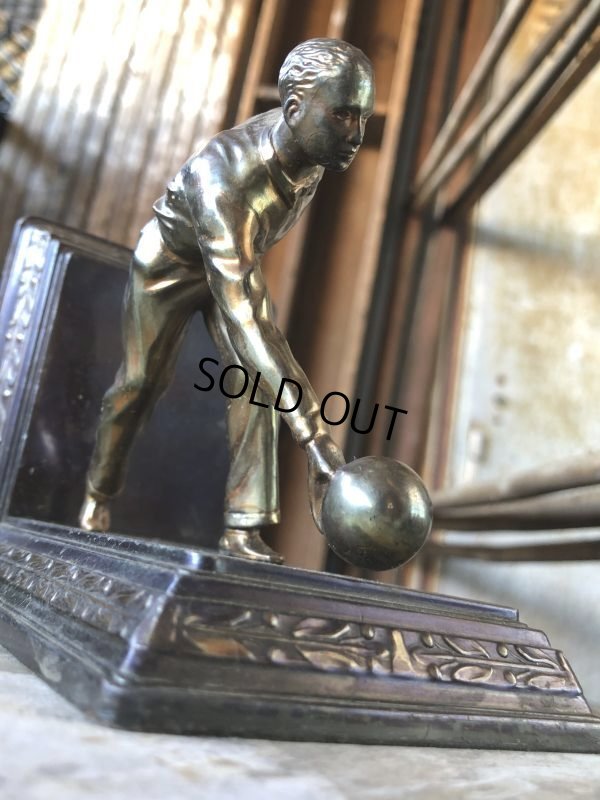 画像5: Vintage Brass Metal Bookends Bowling (B743)