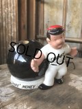 Vintage Bowling Ceramic Coin Bank SPARE MONEY (B740)