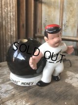 Vintage Bowling Ceramic Coin Bank SPARE MONEY (B740)