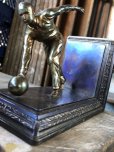 画像13: Vintage Brass Metal Bookends Bowling (B743)