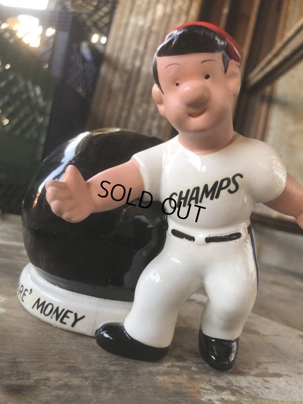 画像11: Vintage Bowling Ceramic Coin Bank SPARE MONEY (B740)