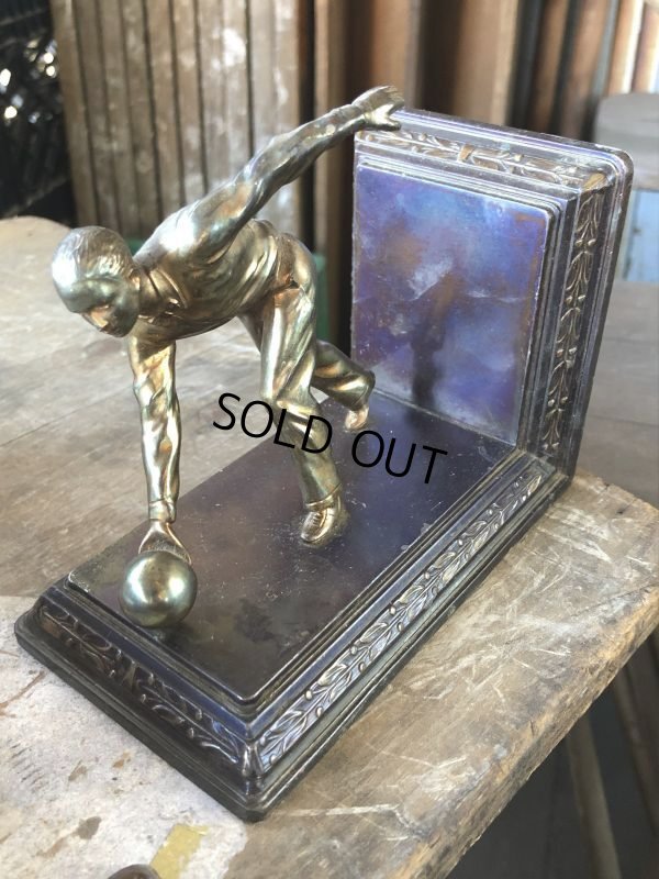 画像14: Vintage Brass Metal Bookends Bowling (B743)