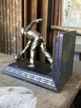 画像2: Vintage Brass Metal Bookends Bowling (B743) (2)