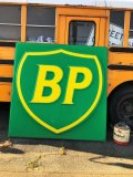 【店舗引き取り限定】 Vintage BP British Petroleum Advertising Sign HUGE ! (B744)