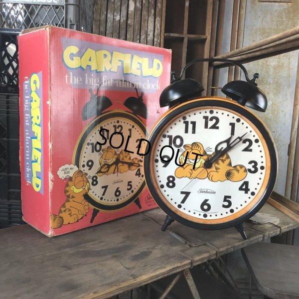 画像1: 80s Vintage Garfield Giant Alarm Clock W/BOX (B746)