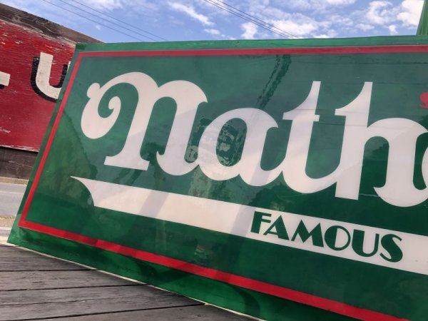 画像9: 【店舗引き取り限定】Vintage Nathan's Famous Hot Dog Advertising Store Display Sign Huge!!! (B762)