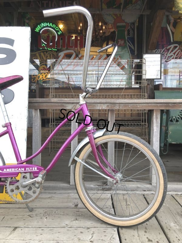 画像11:  【店舗引き取り限定】70s Vintage American Flyer Purple Muscle Bicycle 20" Bicycle (B766)