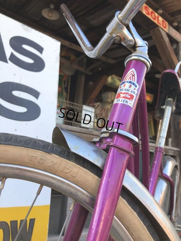 画像19:  【店舗引き取り限定】70s Vintage American Flyer Purple Muscle Bicycle 20" Bicycle (B766)