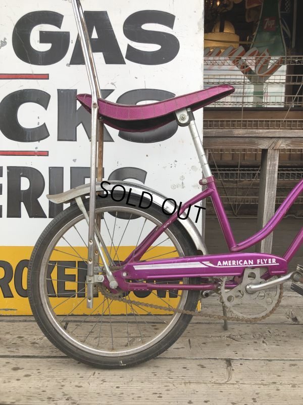 画像10:  【店舗引き取り限定】70s Vintage American Flyer Purple Muscle Bicycle 20" Bicycle (B766)