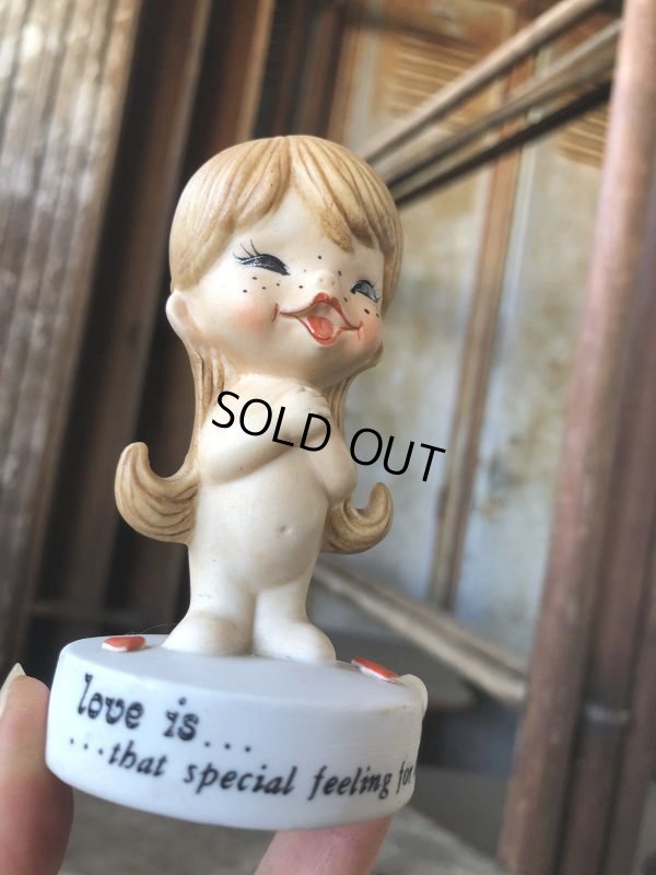 画像1: 70s Vintage Kim Casali LOVE IS FOR SHARING Ceramic Figurine (B772)