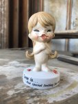 画像8: 70s Vintage Kim Casali LOVE IS FOR SHARING Ceramic Figurine (B772)