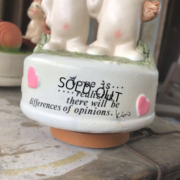 画像11: 70s Vintage Kim Casali LOVE IS FOR SHARING Ceramic Music box (B775)