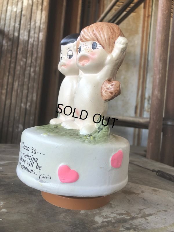 画像6: 70s Vintage Kim Casali LOVE IS FOR SHARING Ceramic Music box (B775)