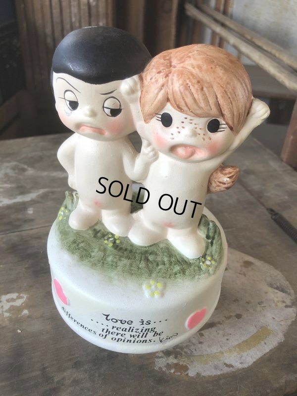 画像4: 70s Vintage Kim Casali LOVE IS FOR SHARING Ceramic Music box (B775)