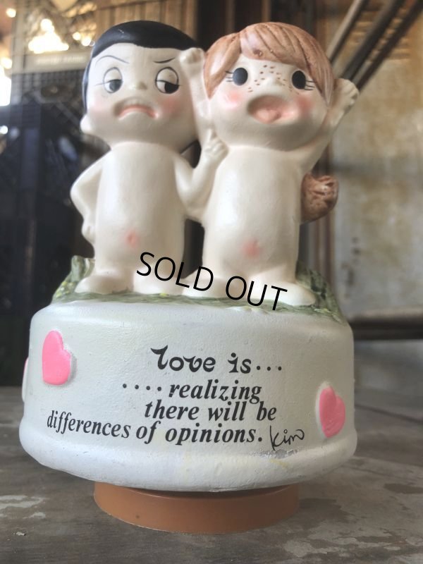 画像9: 70s Vintage Kim Casali LOVE IS FOR SHARING Ceramic Music box (B775)